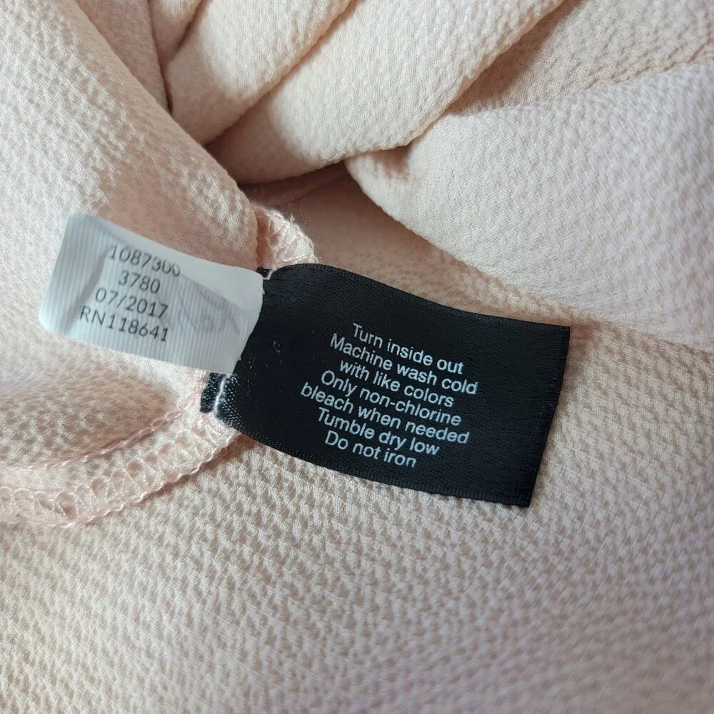 Lane Bryant Pink Top Plus Size‎ 20 Sheer Bubble Sleeve Pullover Lightweight